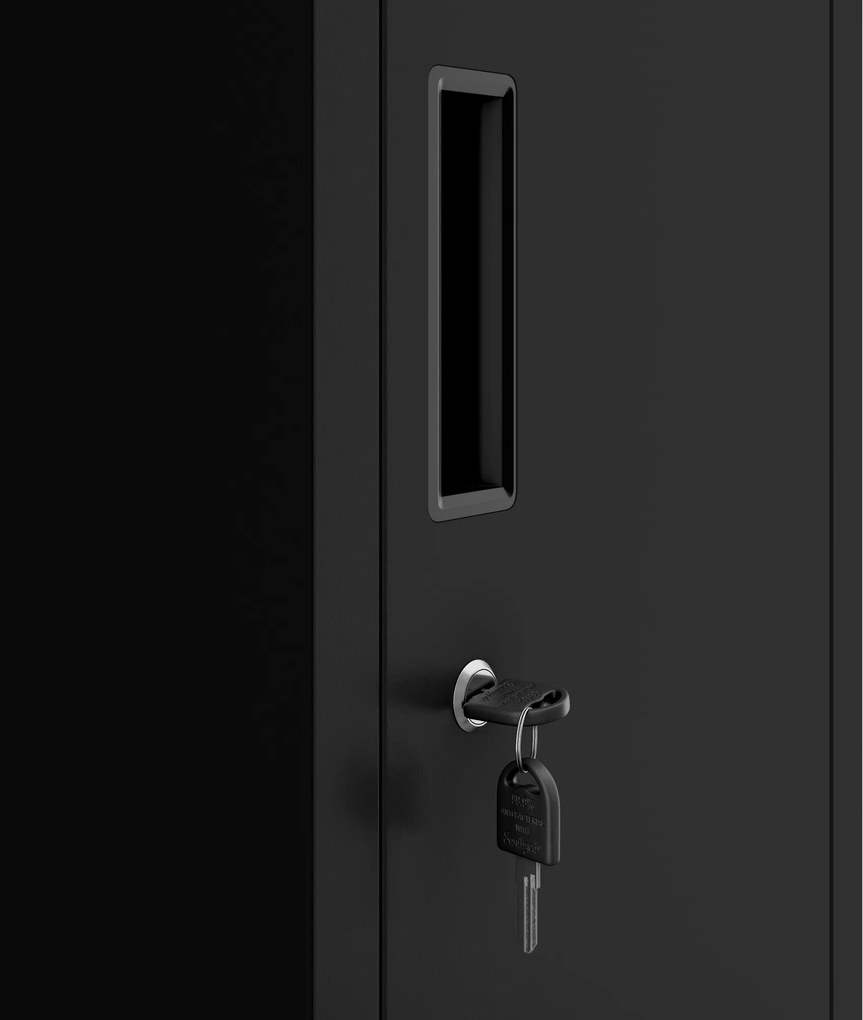 Šatníková skriňa pre zamestnancov čierna BARTEK 1 Plus 292 x 1720 x 450 mm