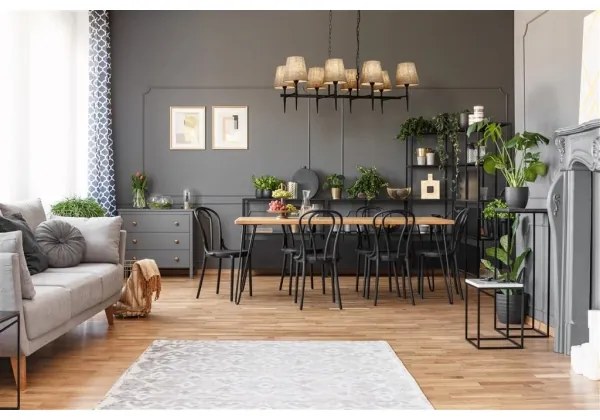 Searchlight 30690-8BK - Luster na reťazi GOTHIC 8xE14/60W/230V čierna