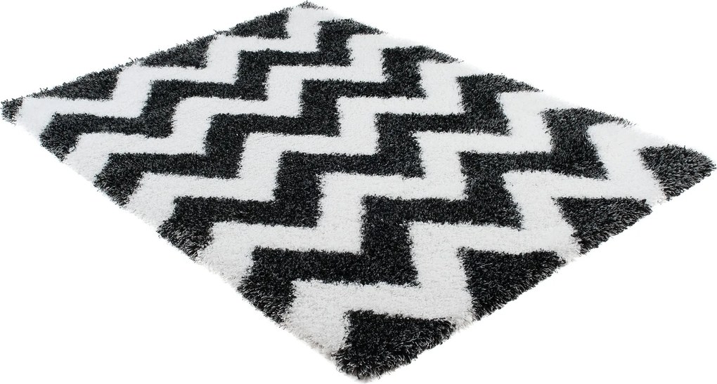 TA Koberec 5446A BIELA / ČIERNA 46 OPTIMÁLNA Rozmer: 200x300 cm