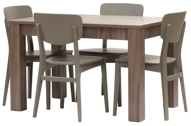 Stima Stôl RIO Rozklad: + 40 cm rozklad, Odtieň: Borneo, Rozmer: 80 x 80 cm