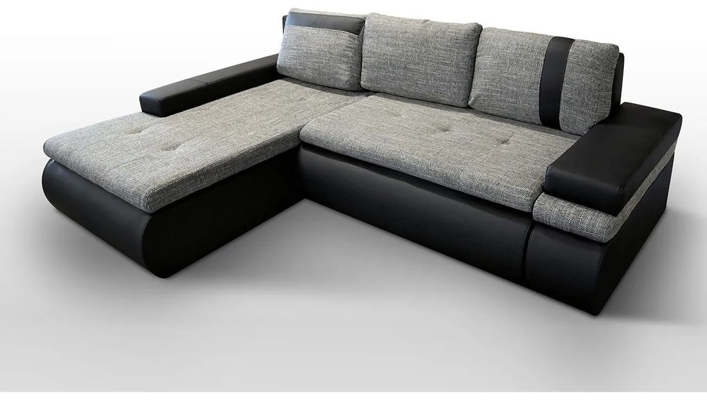 Rohová sedacia súprava Sofia Mini, Dostupné poťahy: ekokoža Soft 066 + Lawa 02, Strana: pravá