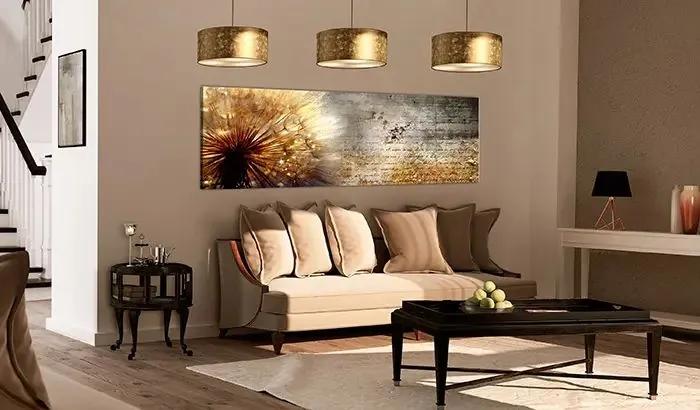 Obraz - Golden Dandelion Veľkosť: 150x50, Verzia: Standard