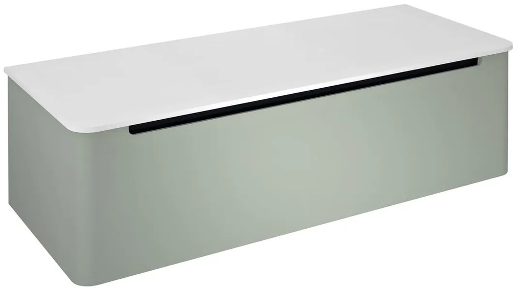 Sapho Sapho, KERALA umývadlová skrinka 120x35x47,5cm, 1x zásuvka, verde, KR120-4444