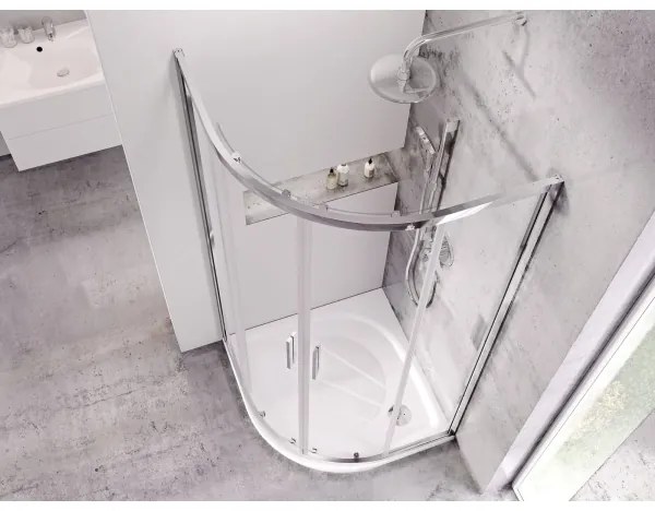 Ravak XA237701010 - Sprchová vanička štvrťkruhová ELIPSO 90x90 cm biela