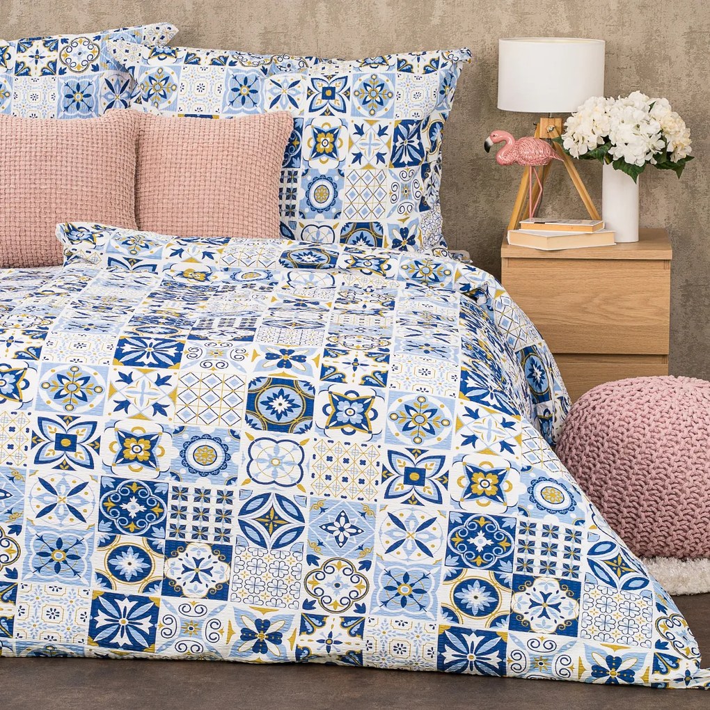 4Home Krepové obliečky Azul, 140 x 220 cm, 70 x 90 cm