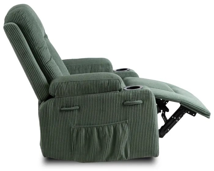 JAKS Masážne kreslo zelené menčester Box