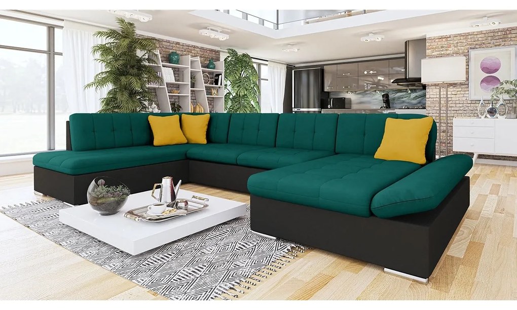 Rohová sedačka Genero, Dostupné poťahy: Utario velvet 2951 + Utario velvet 2951 + Senegal 823, Strana: Ľavá - U