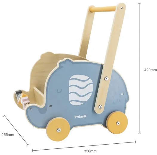 Detské chodítko 2v1 Viga 44031 PolarB sloník