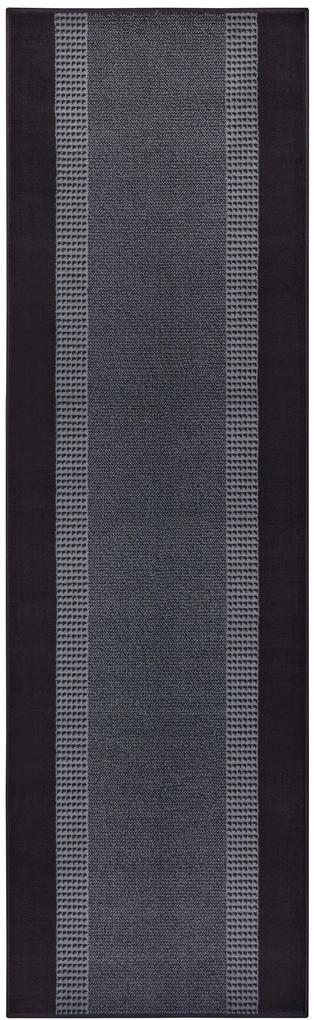 Hanse Home Collection koberce Behúň Basic 105486 Black - 80x200 cm