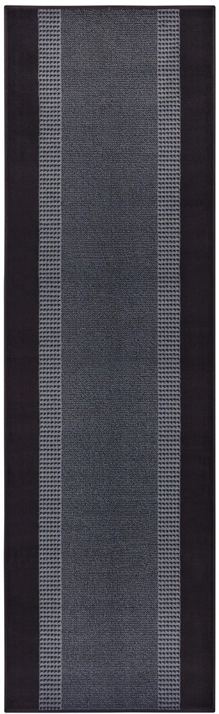 Hanse Home Collection koberce Behúň Basic 105486 Black - 80x450 cm