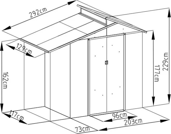 Záhradný domček Oscar E-A – Rojaplast