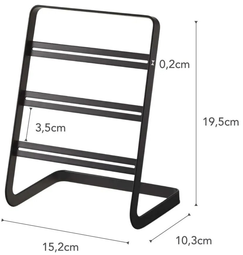Čierny stojan na náušnice YAMAZAKI Tower