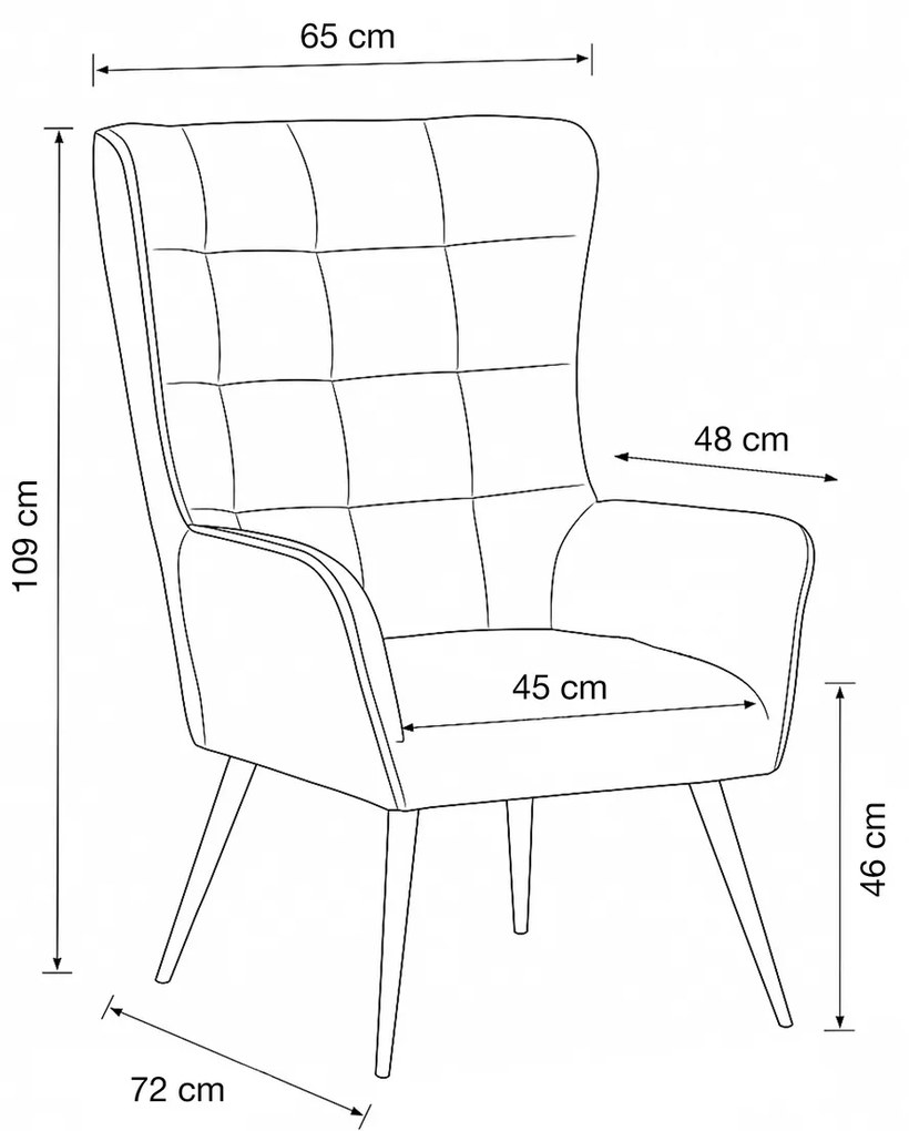 Relaxačné kreslo 315 GREY2, tmavošedé