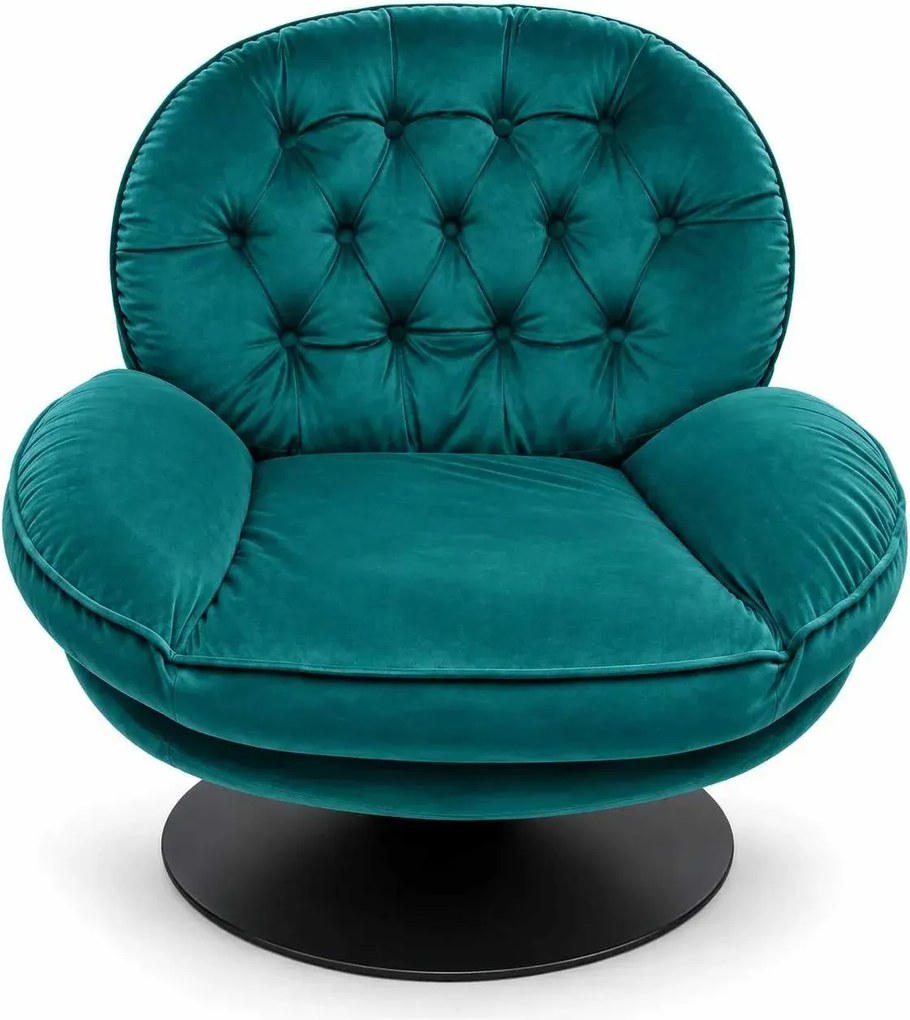 LuxuryForm DESIGN Relaxačné otočné kreslo LUNA - zelené