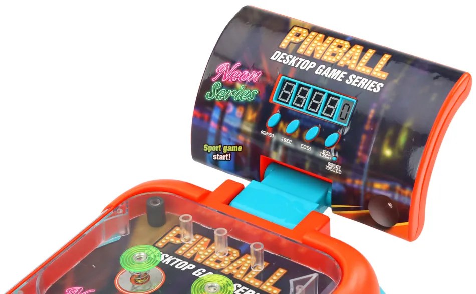 LEAN TOYS Pinball Arkádová hra - LED svetlá, zvuky, tabuľka výsledkov