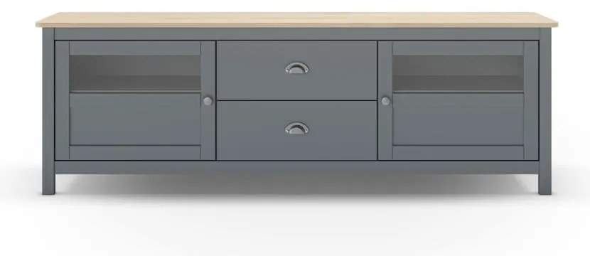 TV stolík sivozelený z borovicového dreva 180x59x40 cm Misti – Marckeric