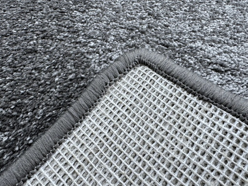 Vopi, Kusový koberec Laguna tmavo šedá, 300x400, šedá, obývacia izba