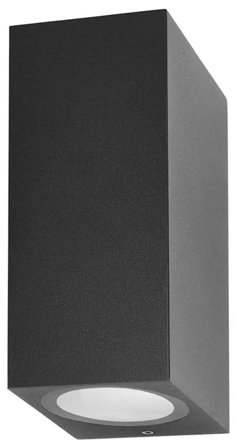 ITALUX OWL-2198-1SQ -Vonkajšie nástenné svietidlo GENTA 2xGU10/40W/230V IP54 15 cm