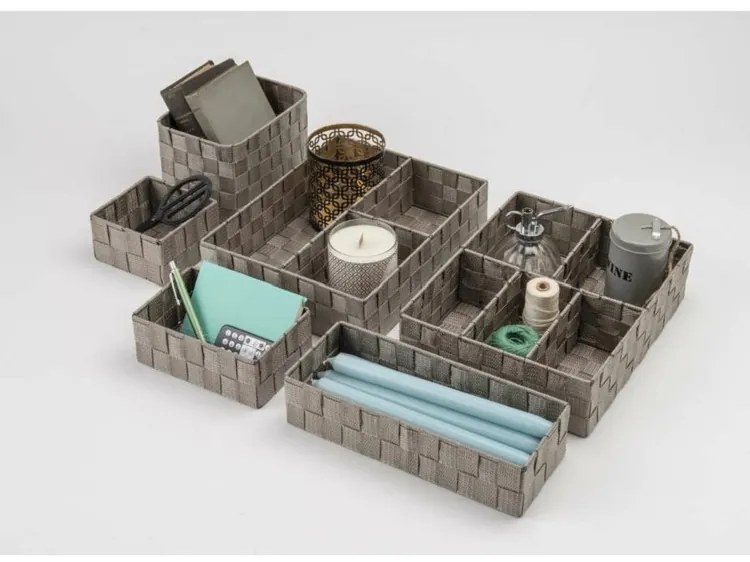 Organizér Compactor TEX 32 x 25 x 8 cm, 5 dielov, svetlo hnedá