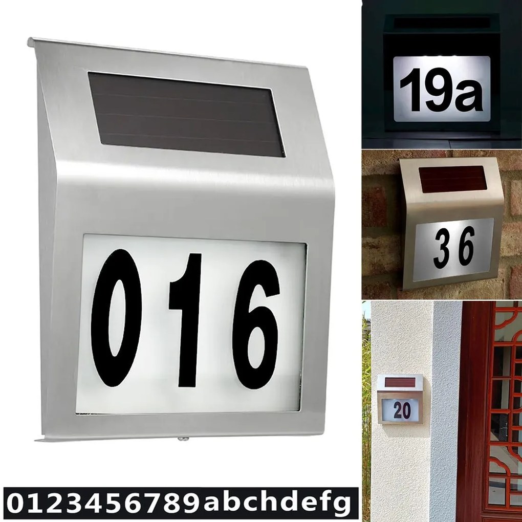 Tutumi Tutumi, Solárna lampa pre označenie domu, P60078, HOM-03613