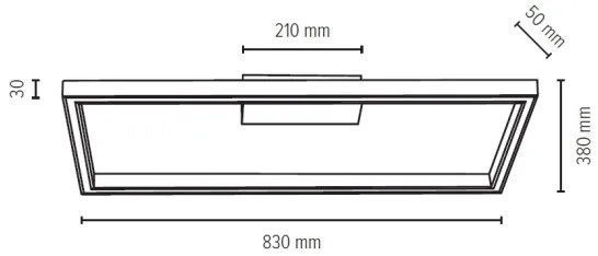 Spot-Light 9141174 - LED stropné svietidlo RAMME LED/34W/230V matný dub