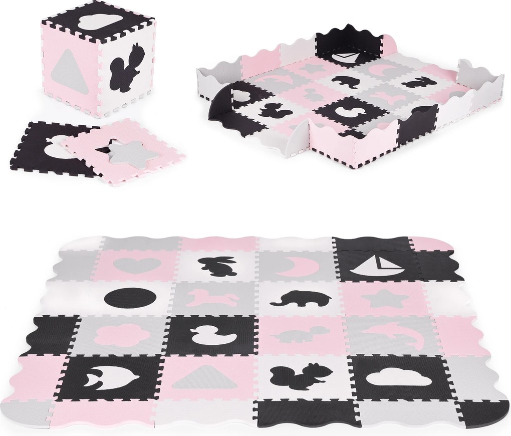 Penová podložka s plotom puzzle suchý bazén 36 kusov ECOTOYS