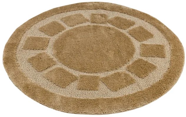 Kúpeľňový koberček Ocean béžový kruh