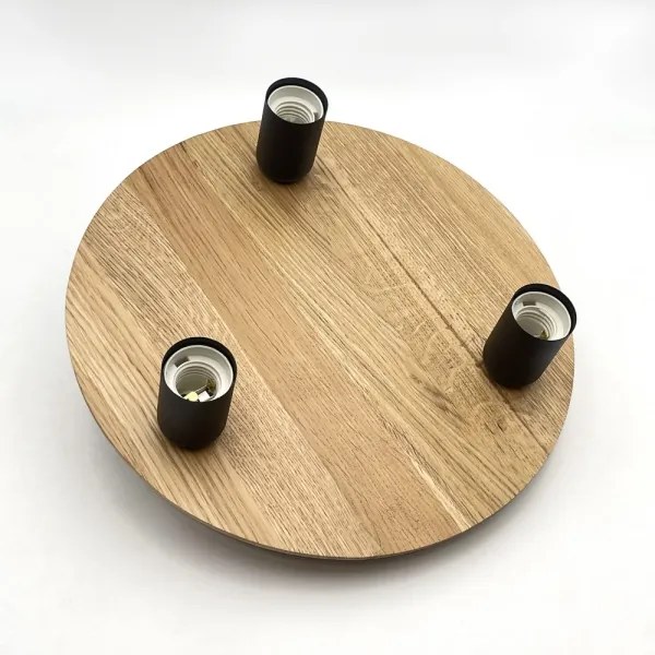 Stropné svietidlo DUSTY 3xE27/15W/230V pr. 34 cm dub/čierna