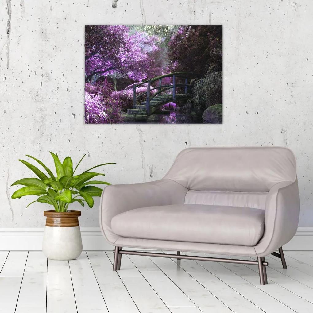 Obraz fialové záhrady (70x50 cm)