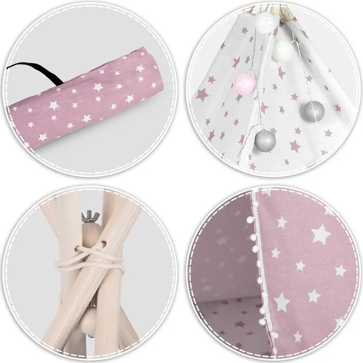 Detský stan Teepee NK-400  NUKIDO 740023 - ružový