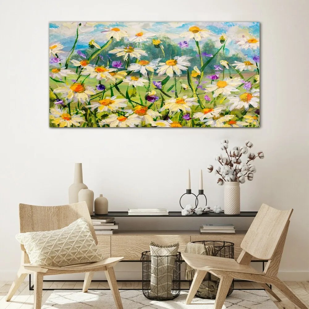 Skleneny obraz Abstrakcie kvety príroda