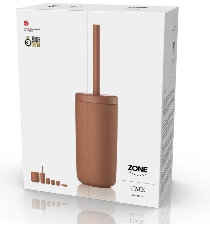 Oranžová kameninová WC kefa Ume – Zone