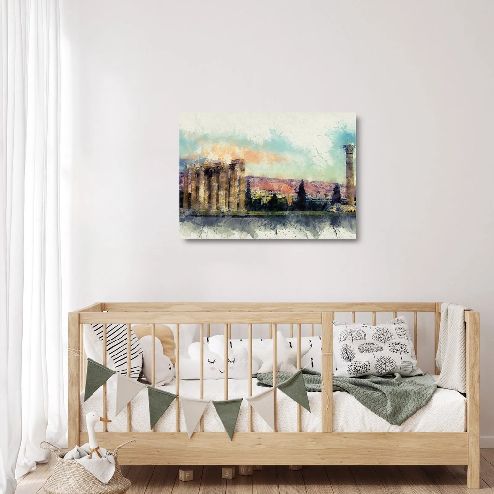 Sklenený obraz - Akropolis, Atény, Grécko (70x50 cm)