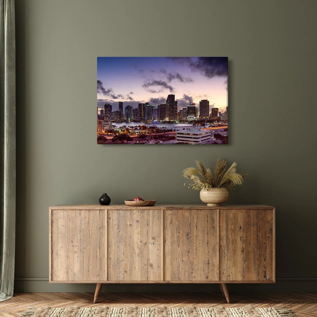 Obraz metropoly s mrakodrapmi (90x60 cm)