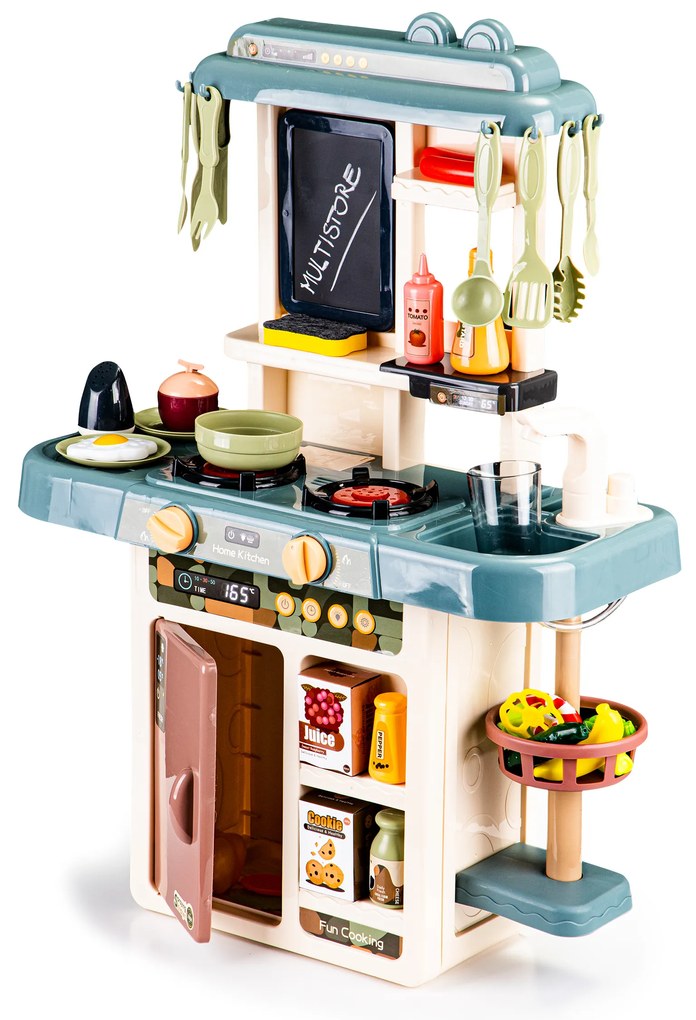 MULTISTORE Detská kuchynka so zvukmi, LED, parou a 46 doplnkami