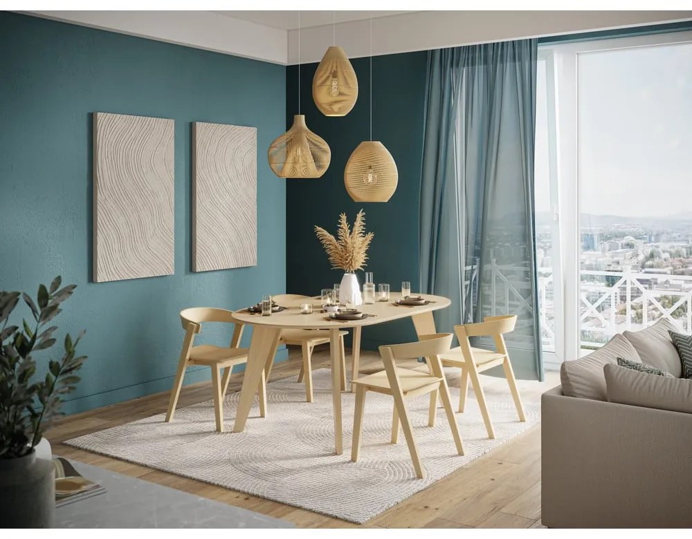 Jedálenský stôl s doskou v dubovom dekore v prírodnej farbe 100x180 cm Lago – TemaHome