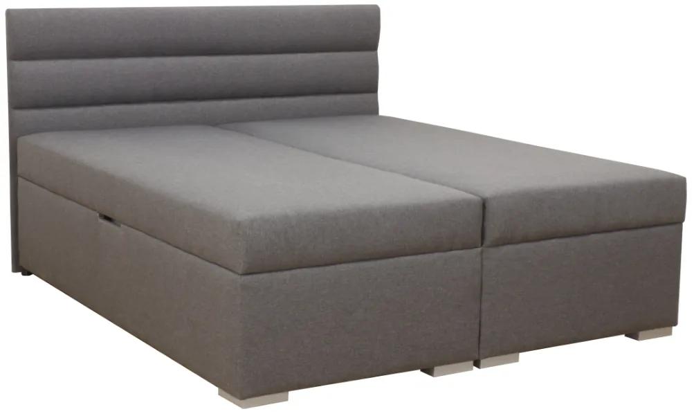 Čalúnená posteľ s úložným priestorom Bolero 160 Typ farebného prevedenia: Savana sivá 05, Typ čela: A