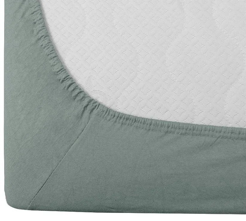 Jersey plachta do detskej postieľky mentolová 70 x 140 cm