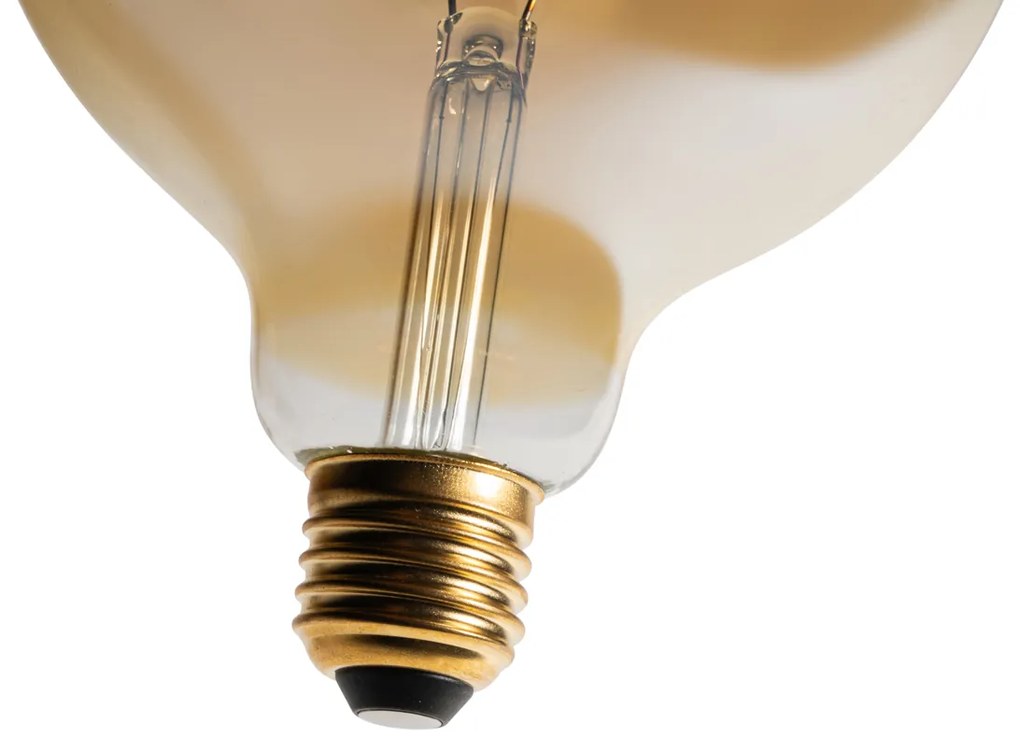 Vianočná E27 LED žiarovka G125 jantárová 1,8W 100 lm 1800K