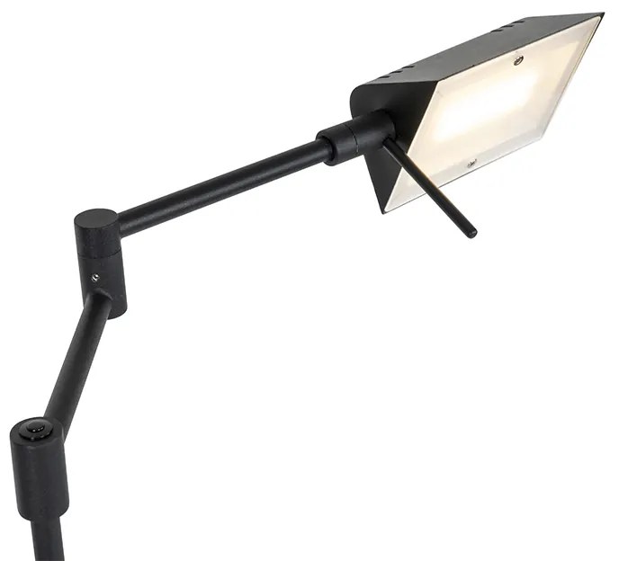 Dizajnová stojaca lampa čierna vrátane LED s dotykovým stmievačom - Notia
