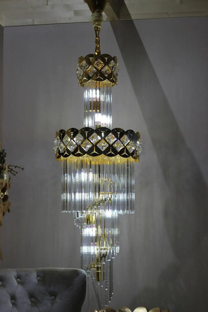 Závesný luxusný krištáľový luster BLANCHE 140cm