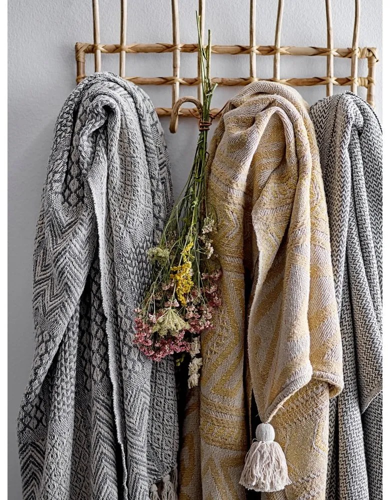 Sivá deka Bloomingville Throw, 130 × 160 cm