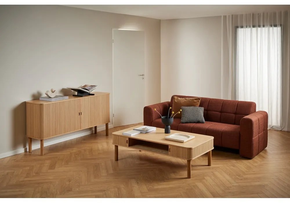 Konferenčný stolík v dekore duba v prírodnej farbe 70x130 cm Langley – Actona