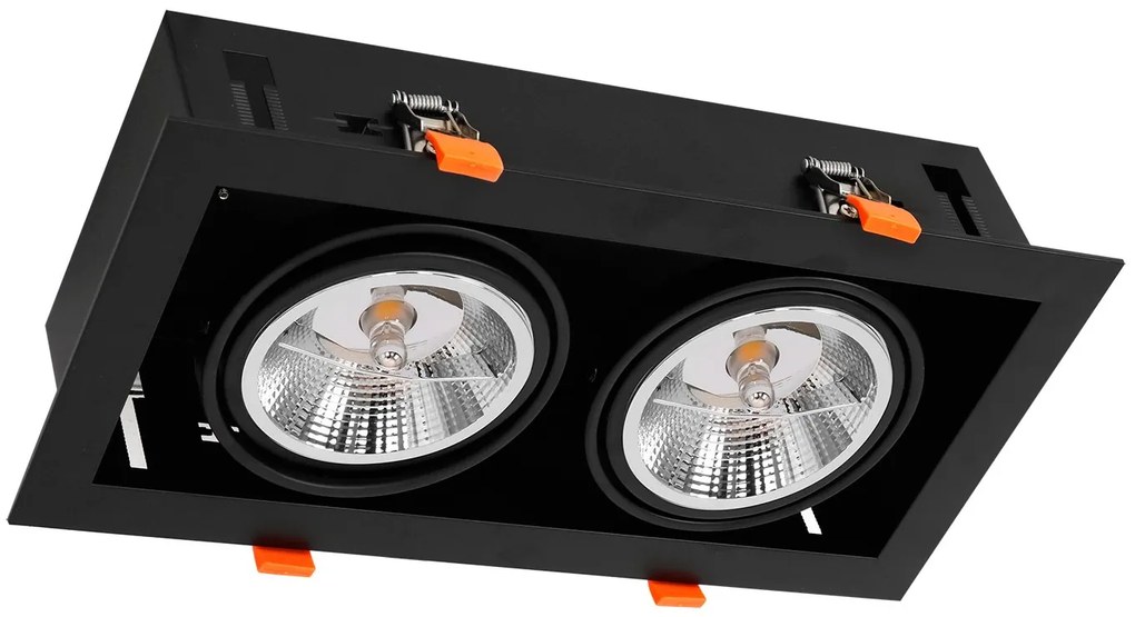 Podhľadové svietidlo Plaza II, 1x čierne kovové tienidlo, (možnosť polohovania), b