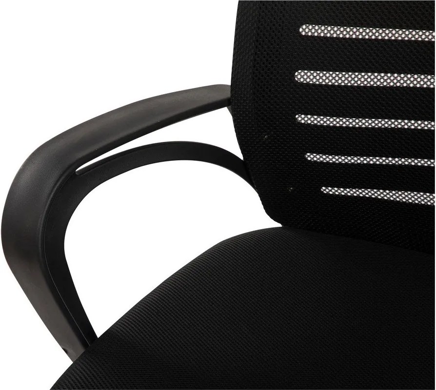 Čierna čalúnená kancelárska stolička Evon – Bonami Essentials