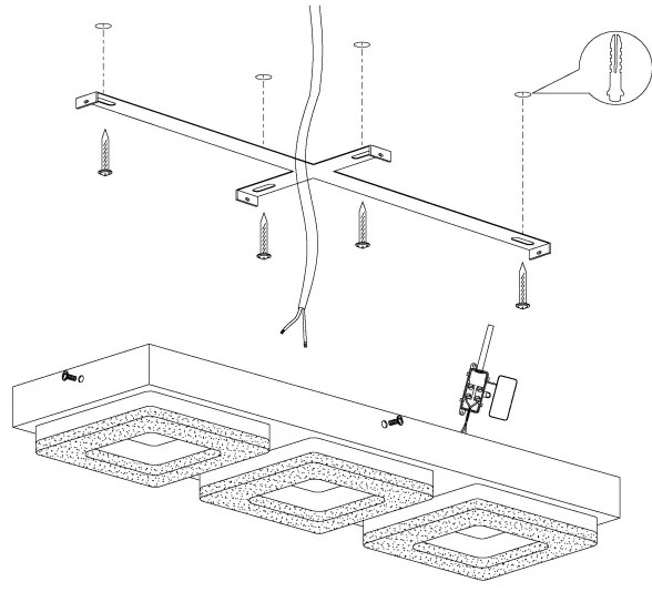 Eglo 95656 - LED Stropné svietidlo FRADELO 3xLED/4W/230V