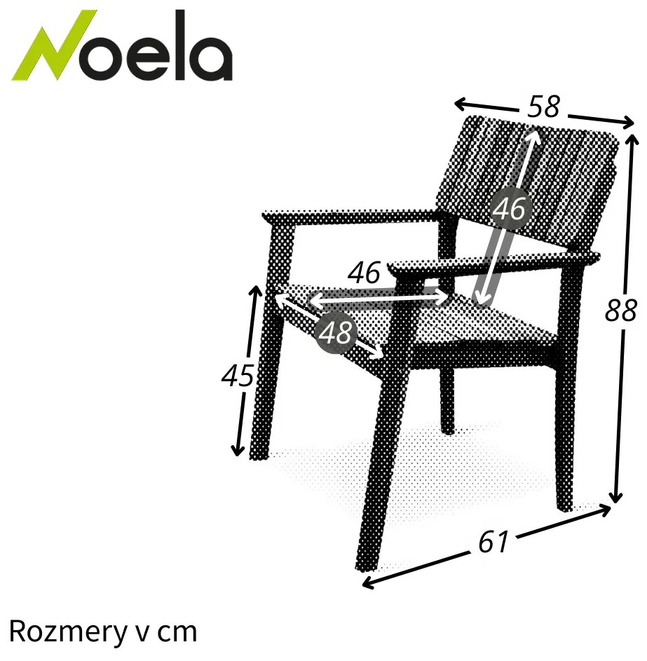Noela Záhradné drevené kreslo Lucy