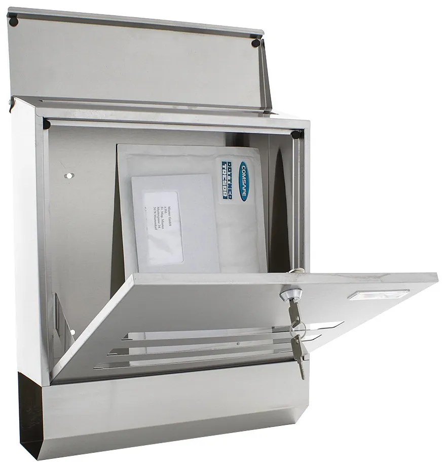 Kombinovaná schránka na noviny a listy JUBILEE 40, nerez