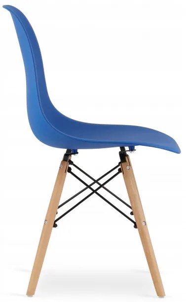 Jedálenský stôl TODI biely 60 cm s dvoma stoličkami OSAKA modré