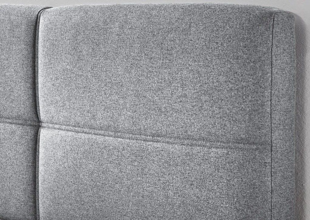 Posteľ Domango 180x200 cm, svetlo šedá látka